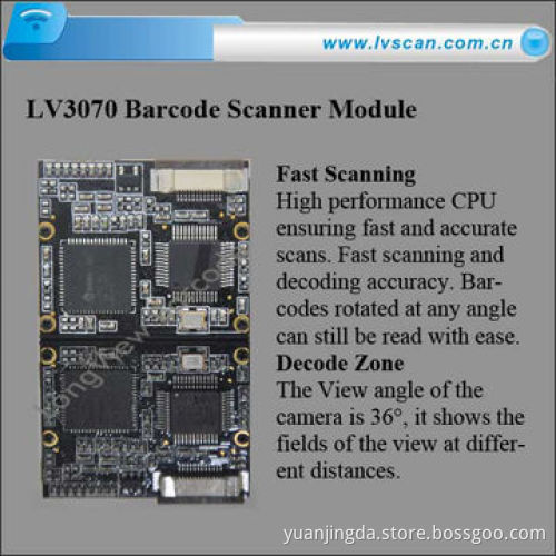 USB Scanner for Barcode Reader, High Precision, TTL232 Interface